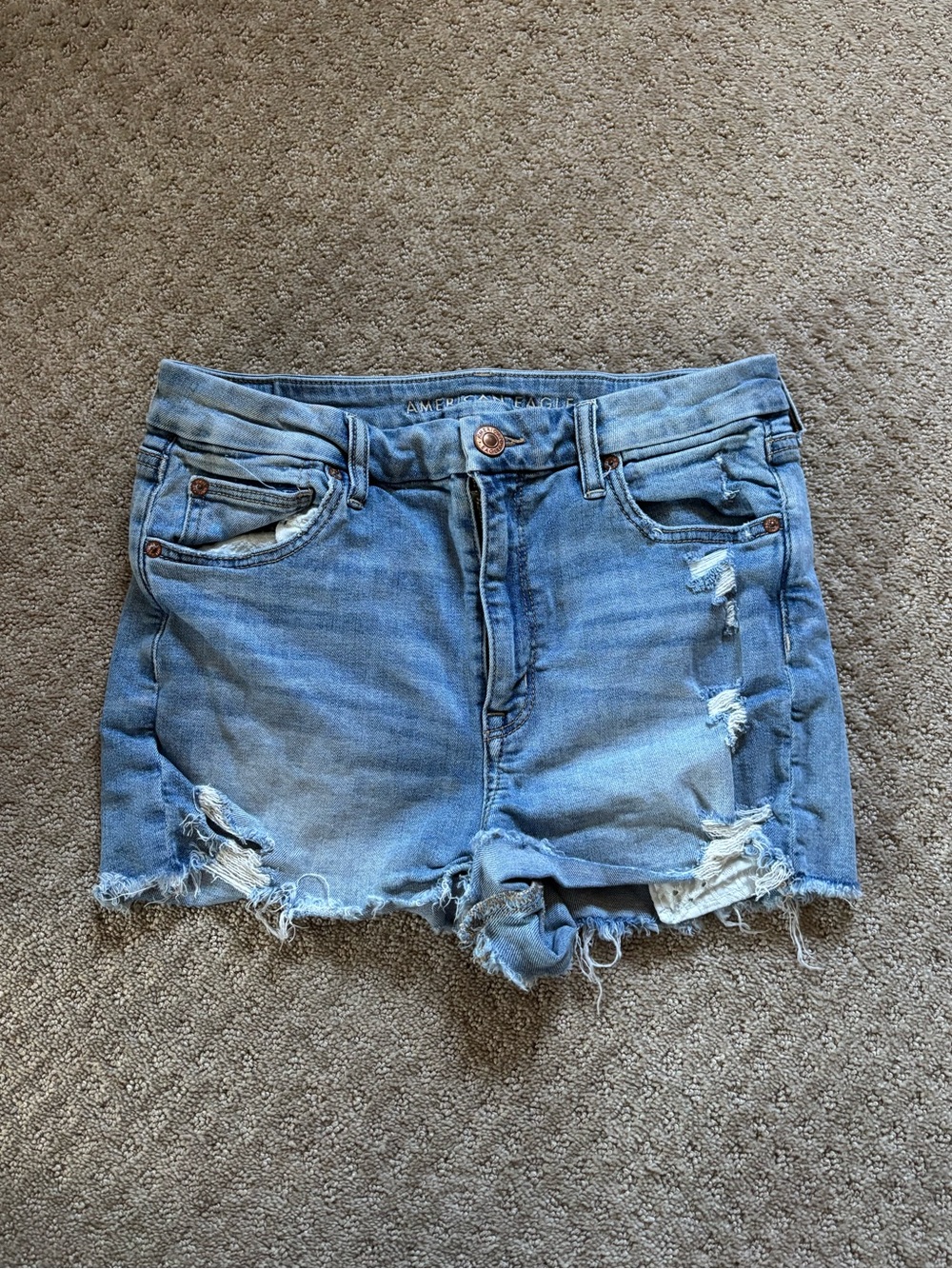 American Eagle Denim Shorts with Embroidered Pockets